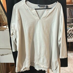 Lands End mid length sleeve v-neck